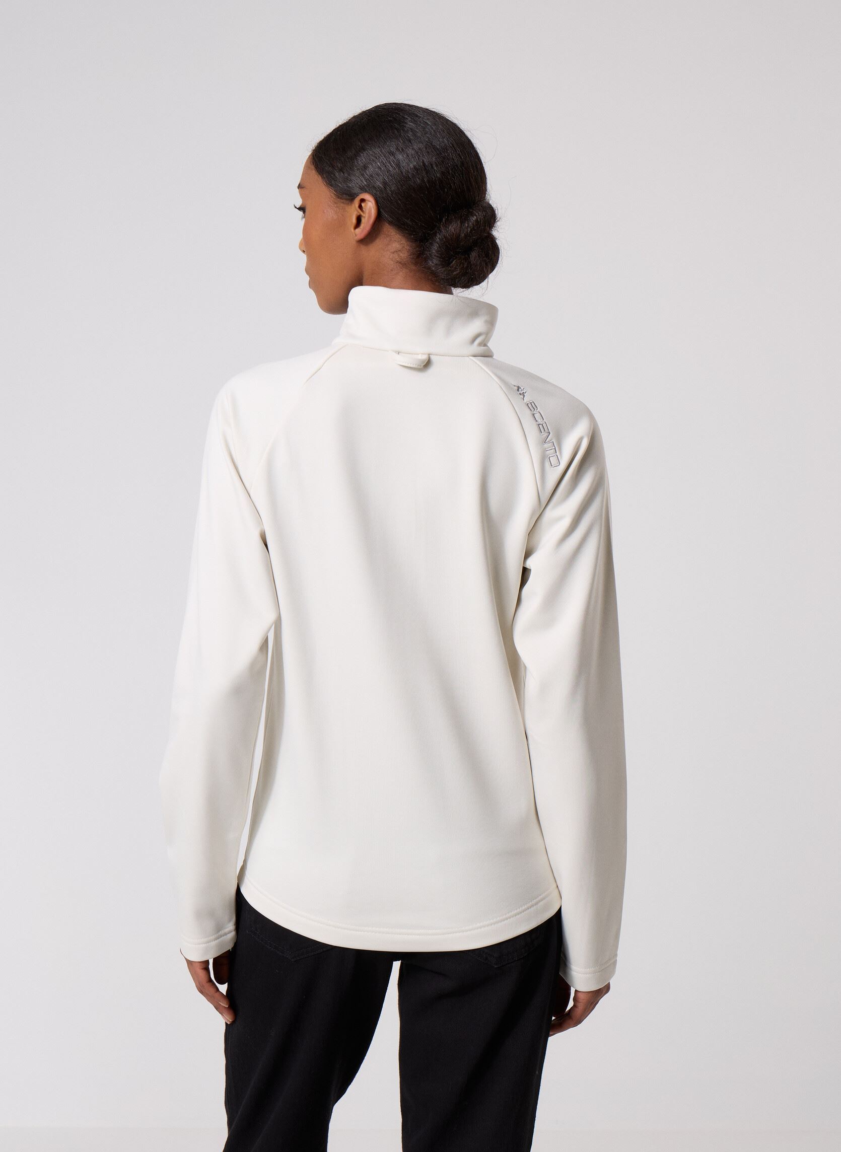 Fleece-Jacken 8CENTO 821 weiß Kappa Fleece-Jacken 8CENTO 821 weiß WHITE COCONUT/BLACK
