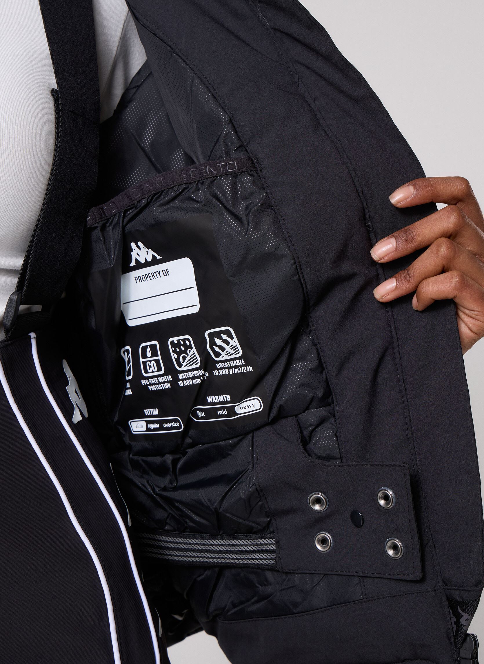 Winterjas 8CENTO 810 dames zwart Kappa Winterjas 8CENTO 810 dames zwart BLACK DK