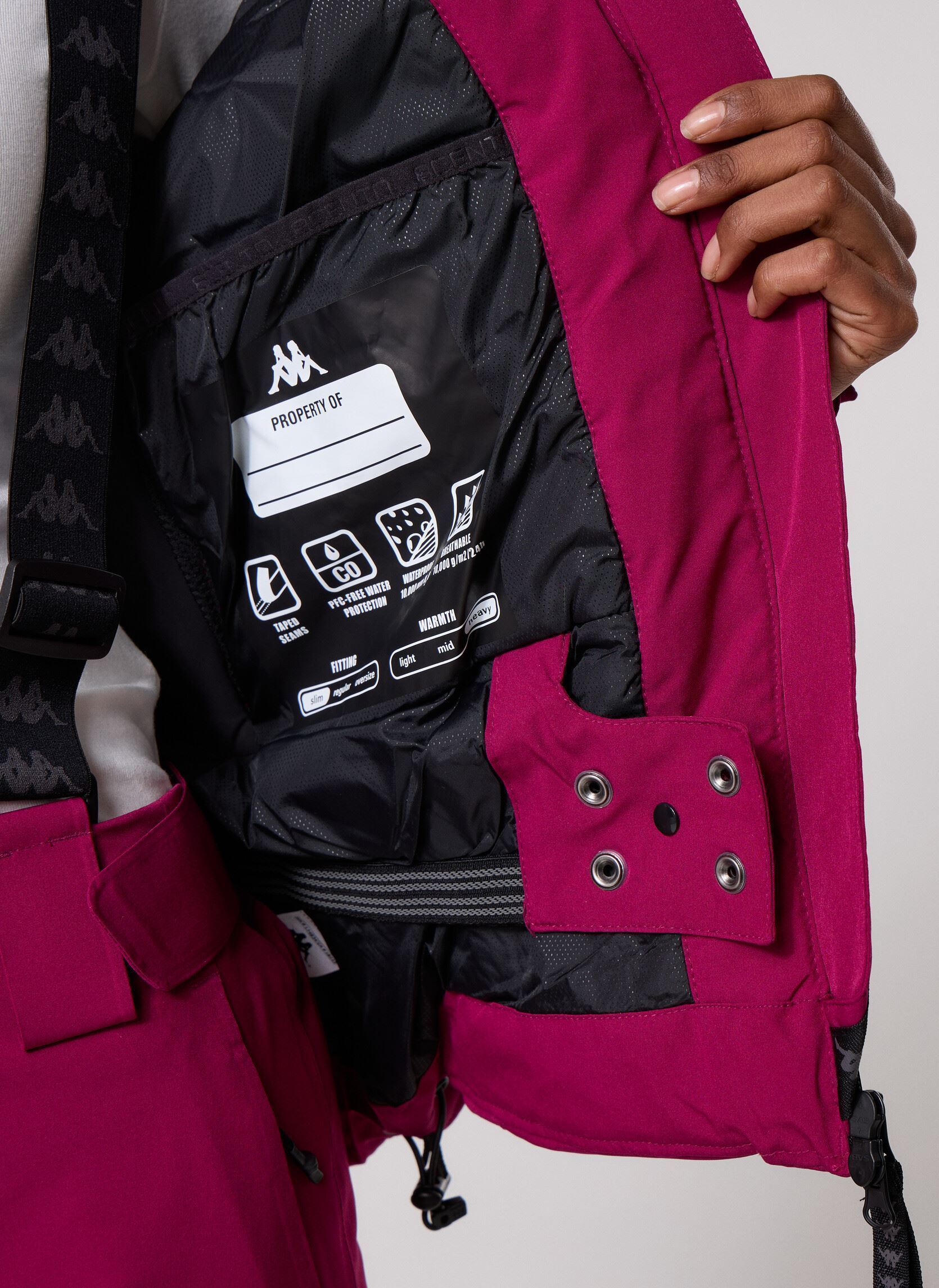 Winterjas 8CENTO 810 dames paars Kappa Winterjas 8CENTO 810 dames paars RED PLUM