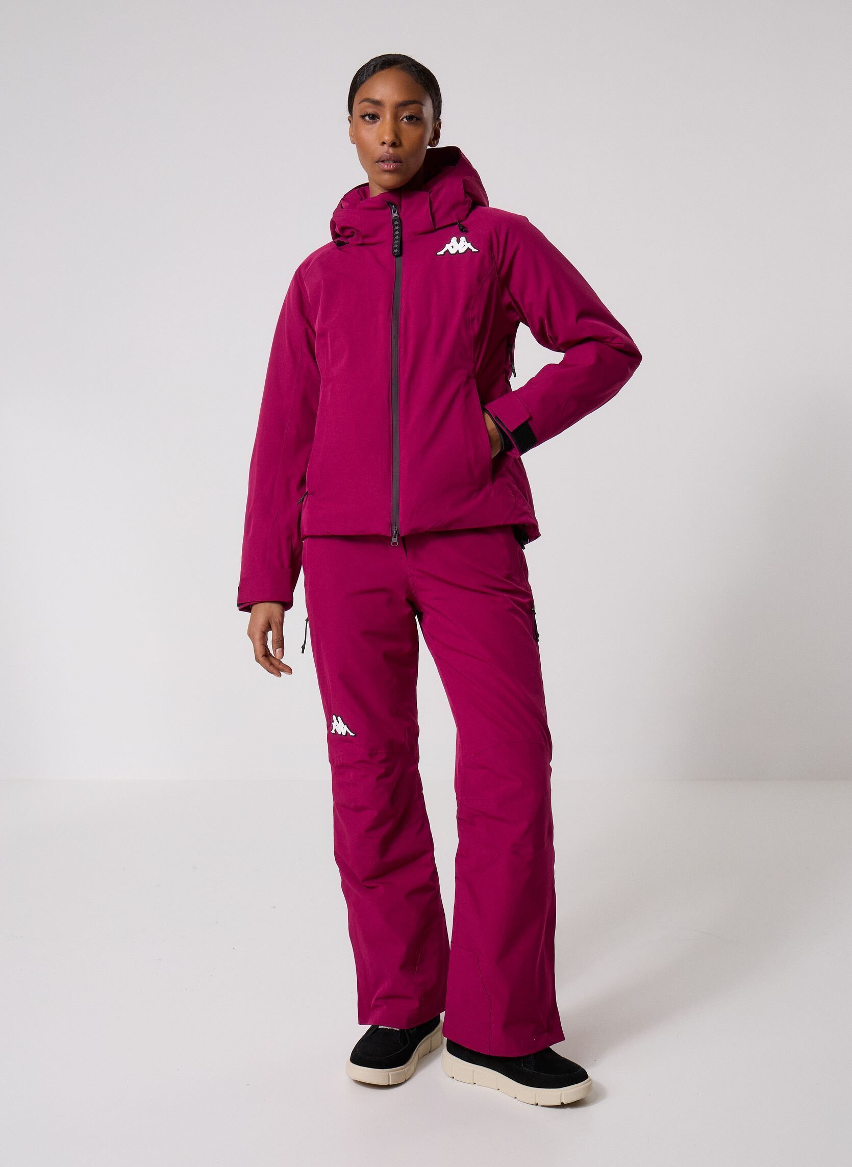 Pantalones rectos 8CENTO 834 mujer violeta Kappa Pantalones rectos 8CENTO 834 mujer violeta RED PLUM