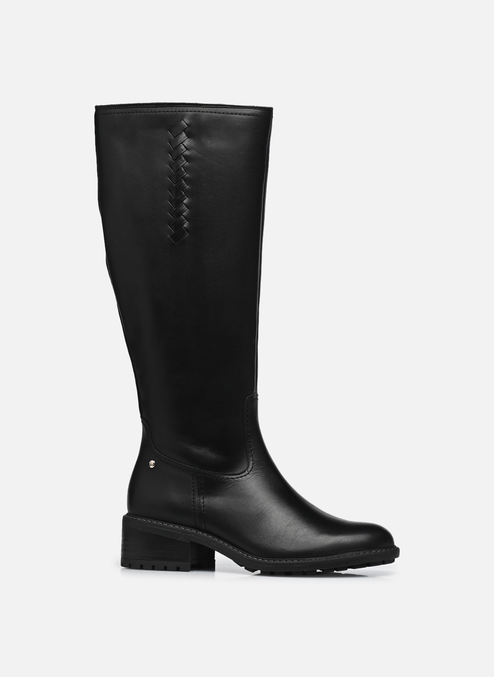 CHATTAWAK Stivali Alti Donna In Pelle, Nero, Taglia 37 EU - Con Zip Laterale E Soffietto Elasticizzato Per Una Calzata Facile E Comoda - 2