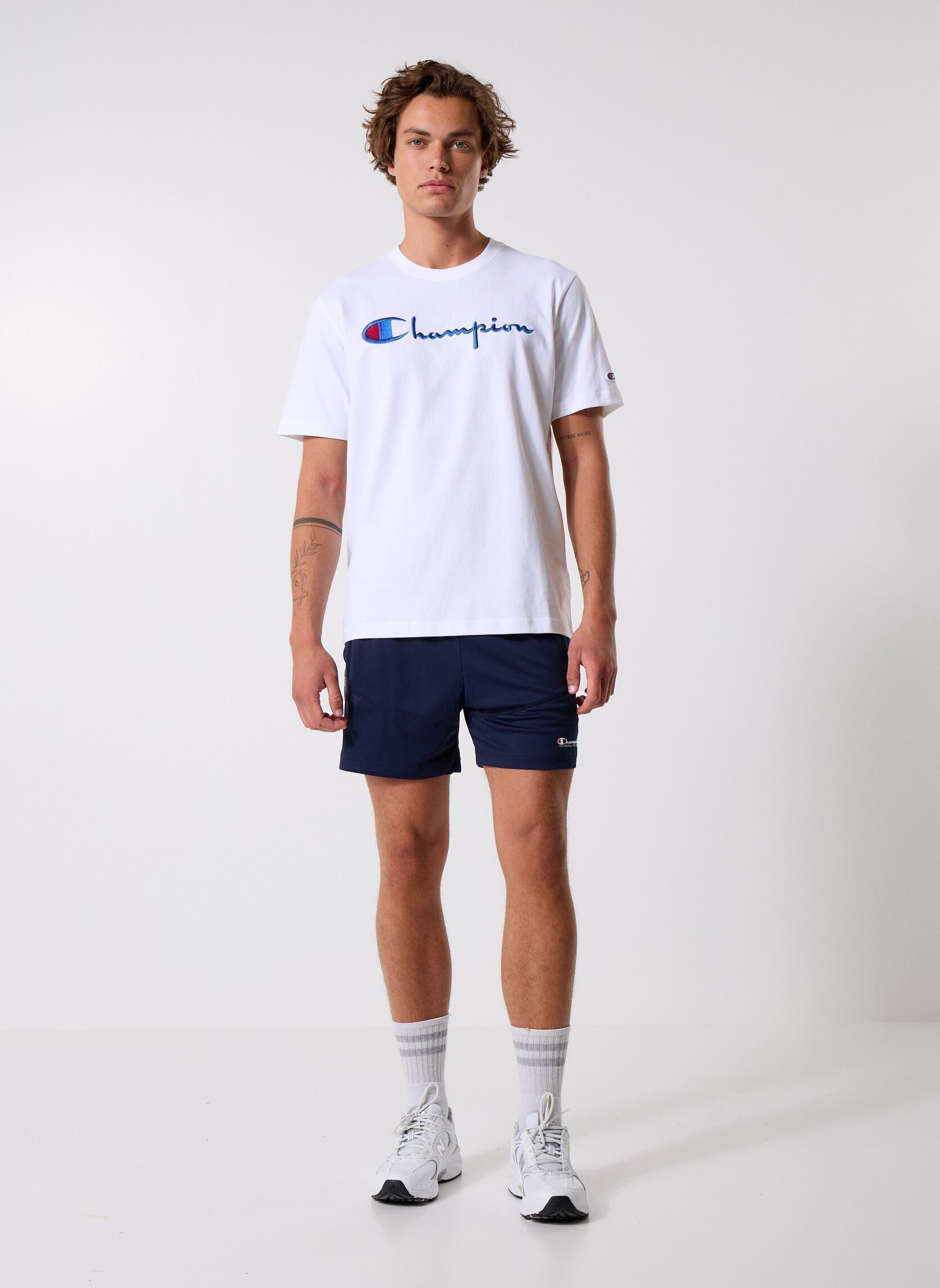 T-shirts met korte mouwen 221339 heren wit Champion T-shirts met korte mouwen 221339 heren wit WW001