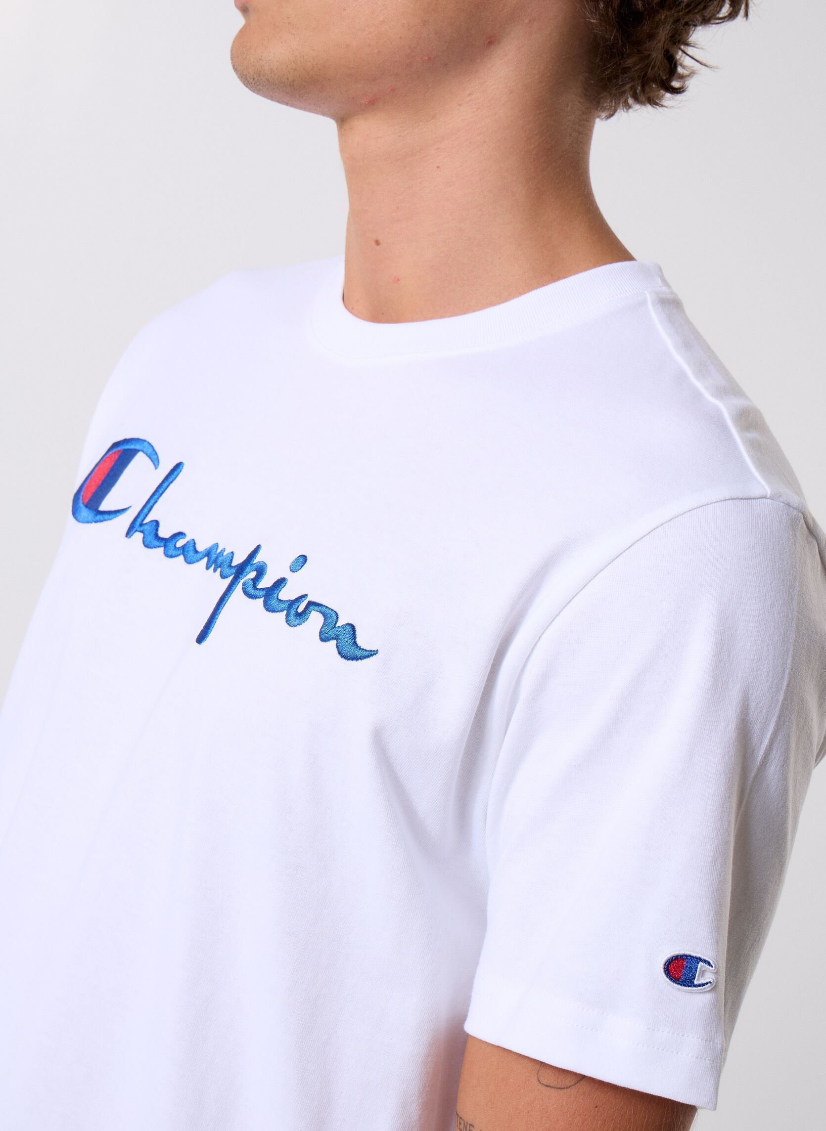 T-shirts met korte mouwen 221339 heren wit Champion T-shirts met korte mouwen 221339 heren wit WW001