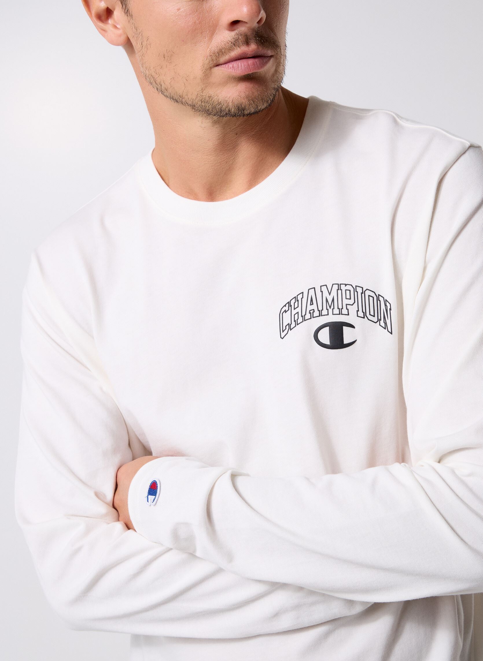 Camisetas de manga larga 221607 hombre blanco Champion Camisetas de manga larga 221607 hombre blanco WW048