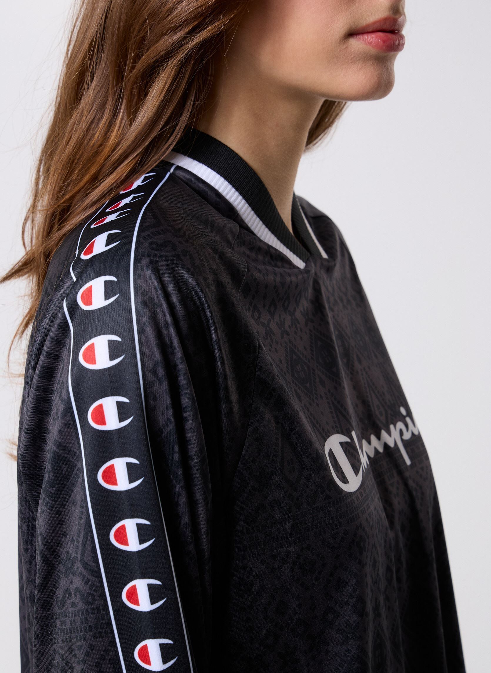 Polo a maniche lunghe 118444 donna nero Champion Polo a maniche lunghe 118444 donna nero KL001