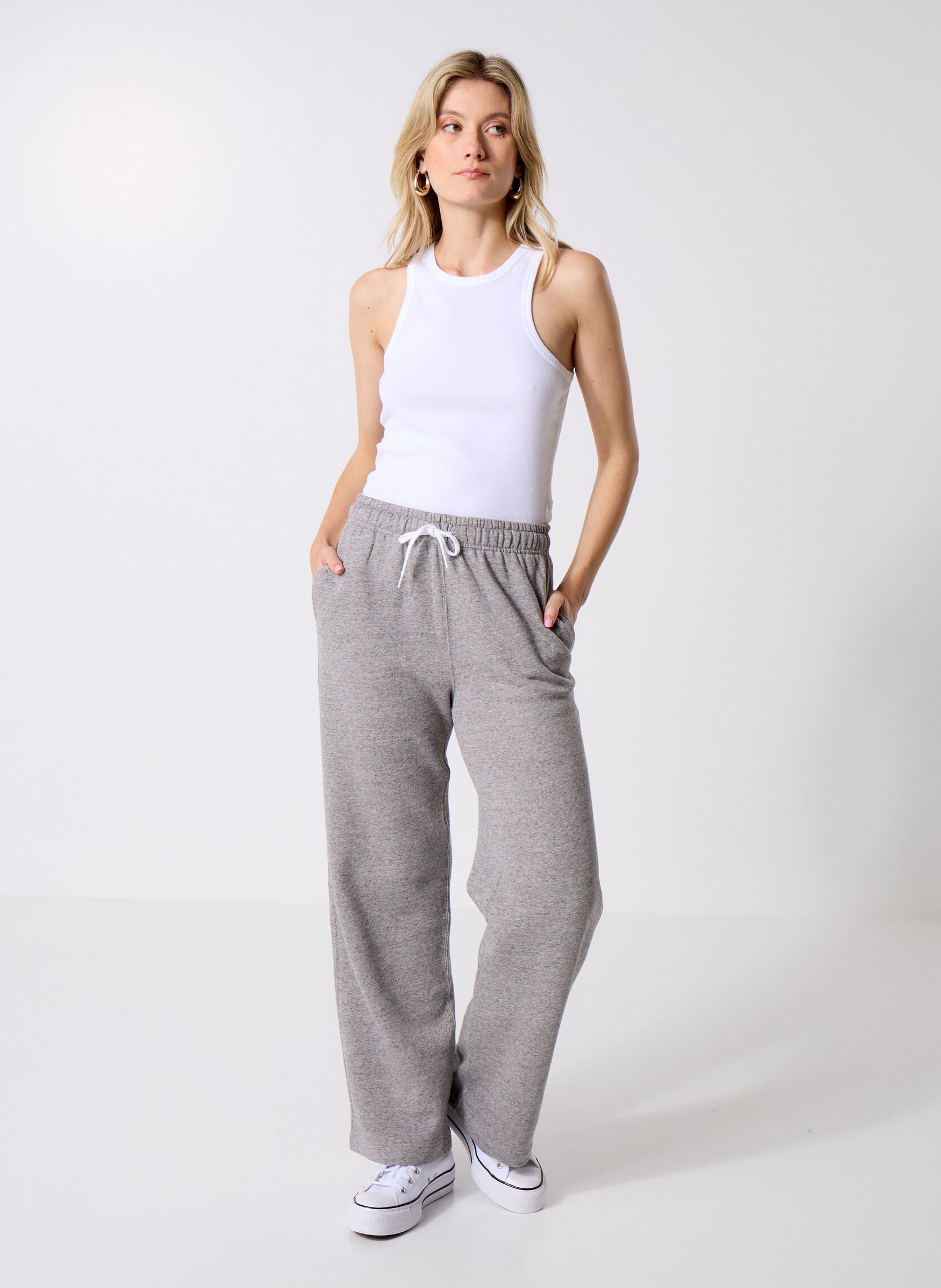 Bas de jogging Pantalon de jogging en molleton à jambe femme gris Polo Ralph Lauren Bas de jogging Pantalon de jogging en molleton à jambe femme gris DARK VINTAGE HEATHER