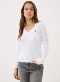 Jerseys Pull torsadé à col V en coton mujer rosa