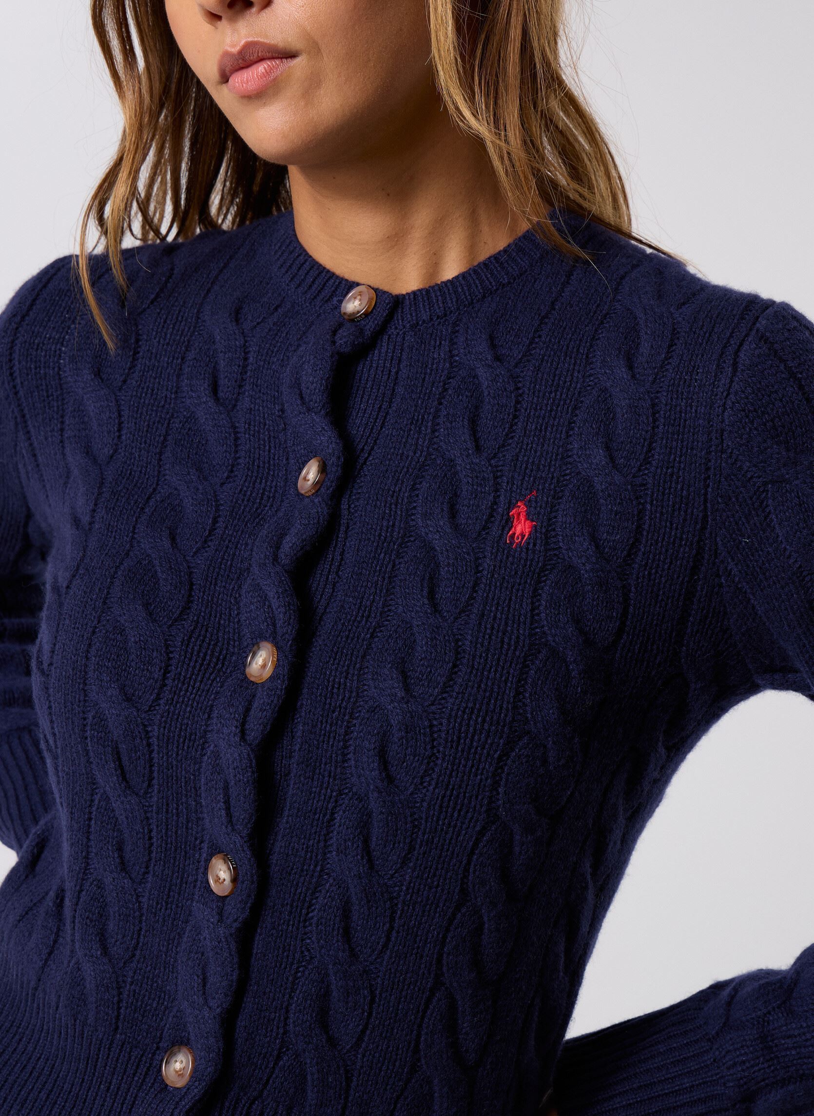 Gilets Sweater-Cardigan femme bleu Polo Ralph Lauren Gilets Sweater-Cardigan femme bleu HUNTER NAVY