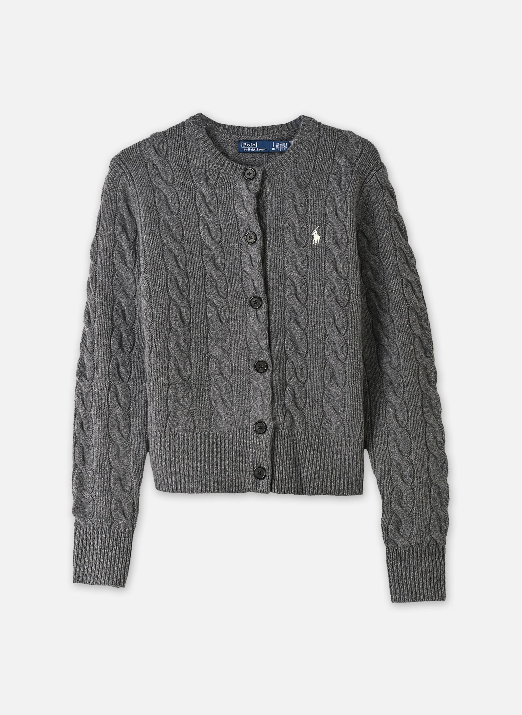 Vesten Sweater-Cardigan dames grijs Polo Ralph Lauren Vesten Sweater-Cardigan dames grijs FLANNEL GREY HEATHER
