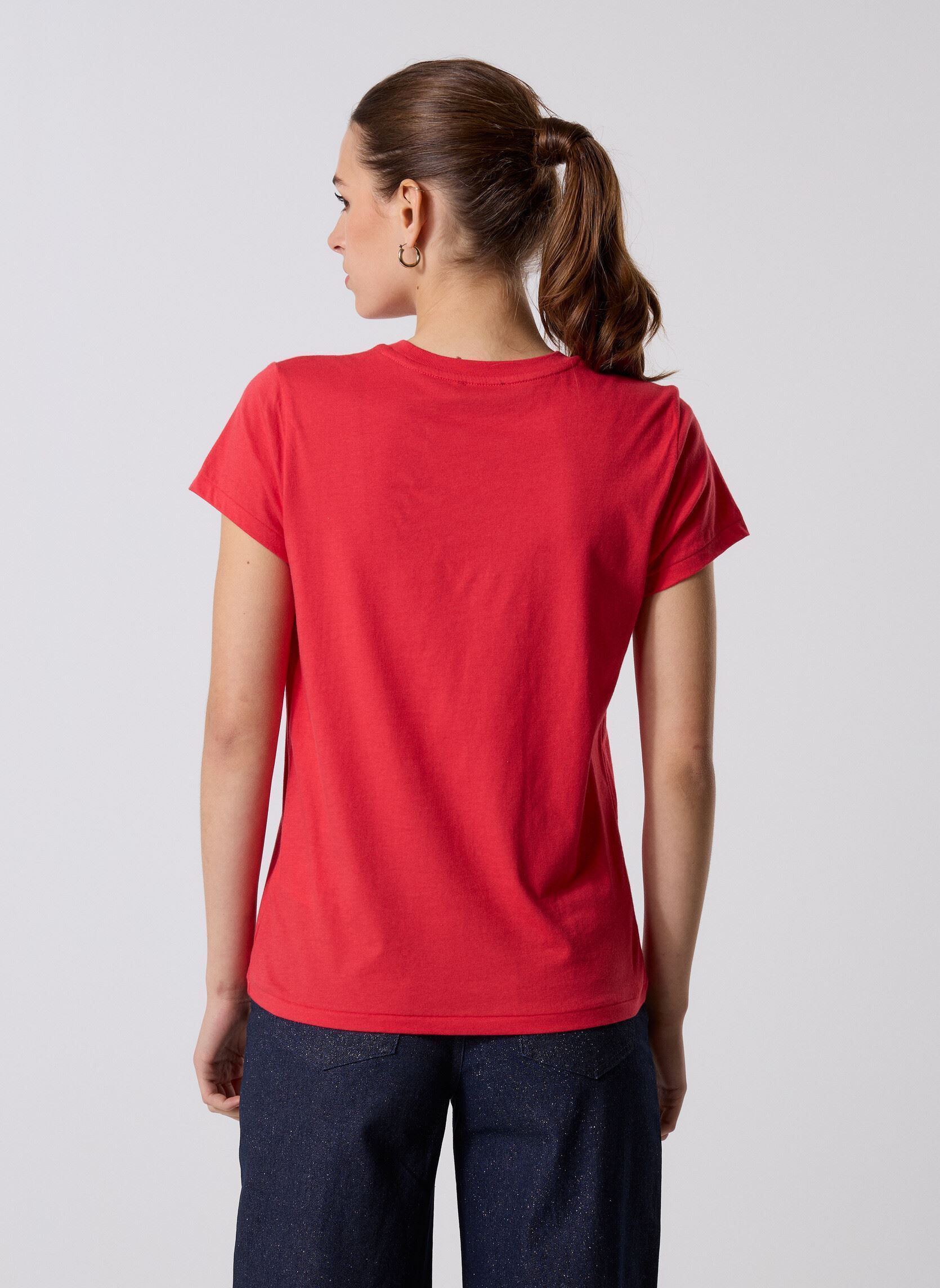 Tee-shirts manches courtes New Rltpp-Short Sleeve-T-Shirt femme rouge Polo Ralph Lauren Tee-shirts manches courtes New Rltpp-Short Sleeve-T-Shirt femme rouge DEEP ORANGEY RED