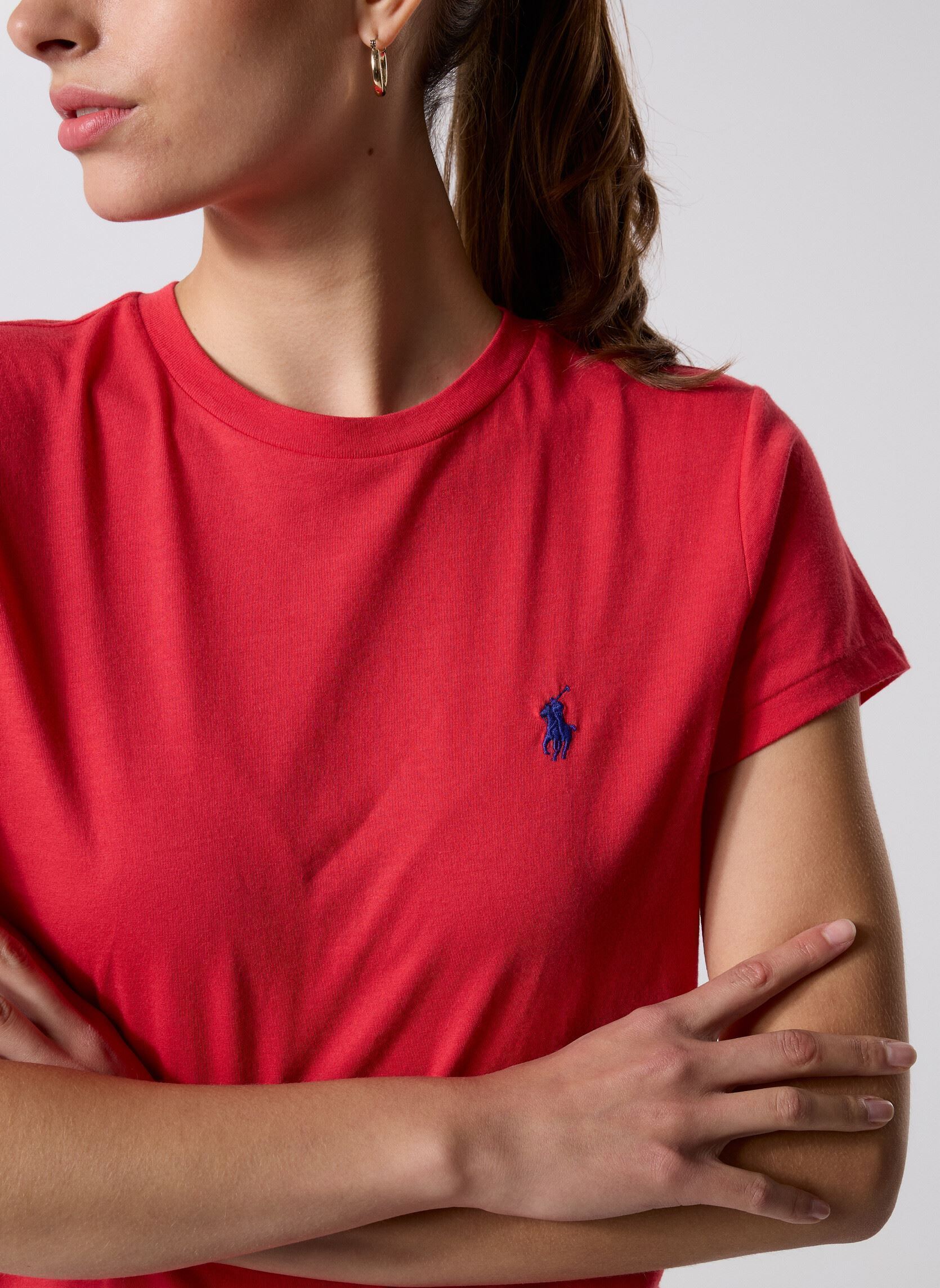 Tee-shirts manches courtes New Rltpp-Short Sleeve-T-Shirt femme rouge Polo Ralph Lauren Tee-shirts manches courtes New Rltpp-Short Sleeve-T-Shirt femme rouge DEEP ORANGEY RED