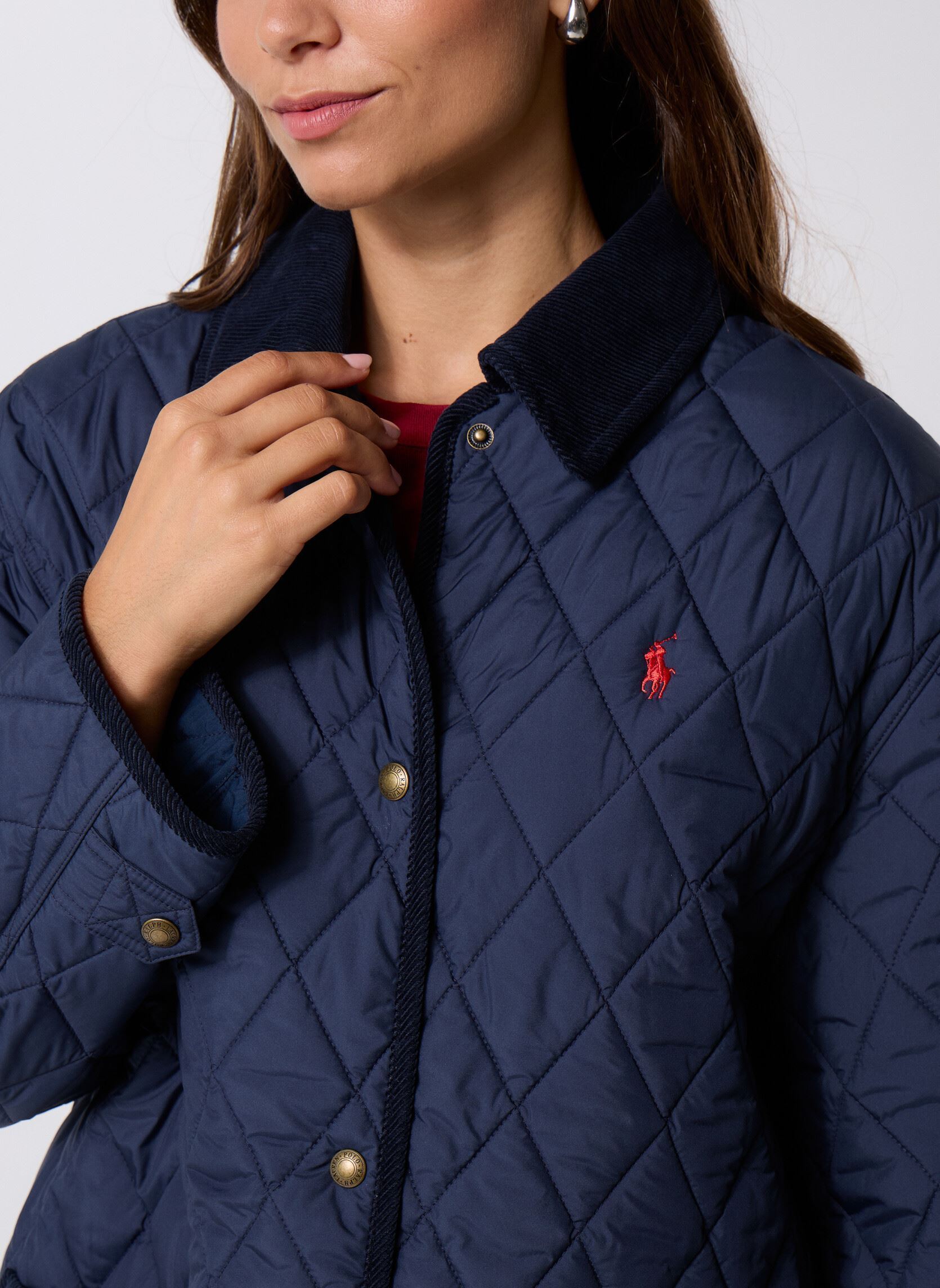 Blousons Woven-Coat femme bleu Polo Ralph Lauren Blousons Woven-Coat femme bleu RL NAVY