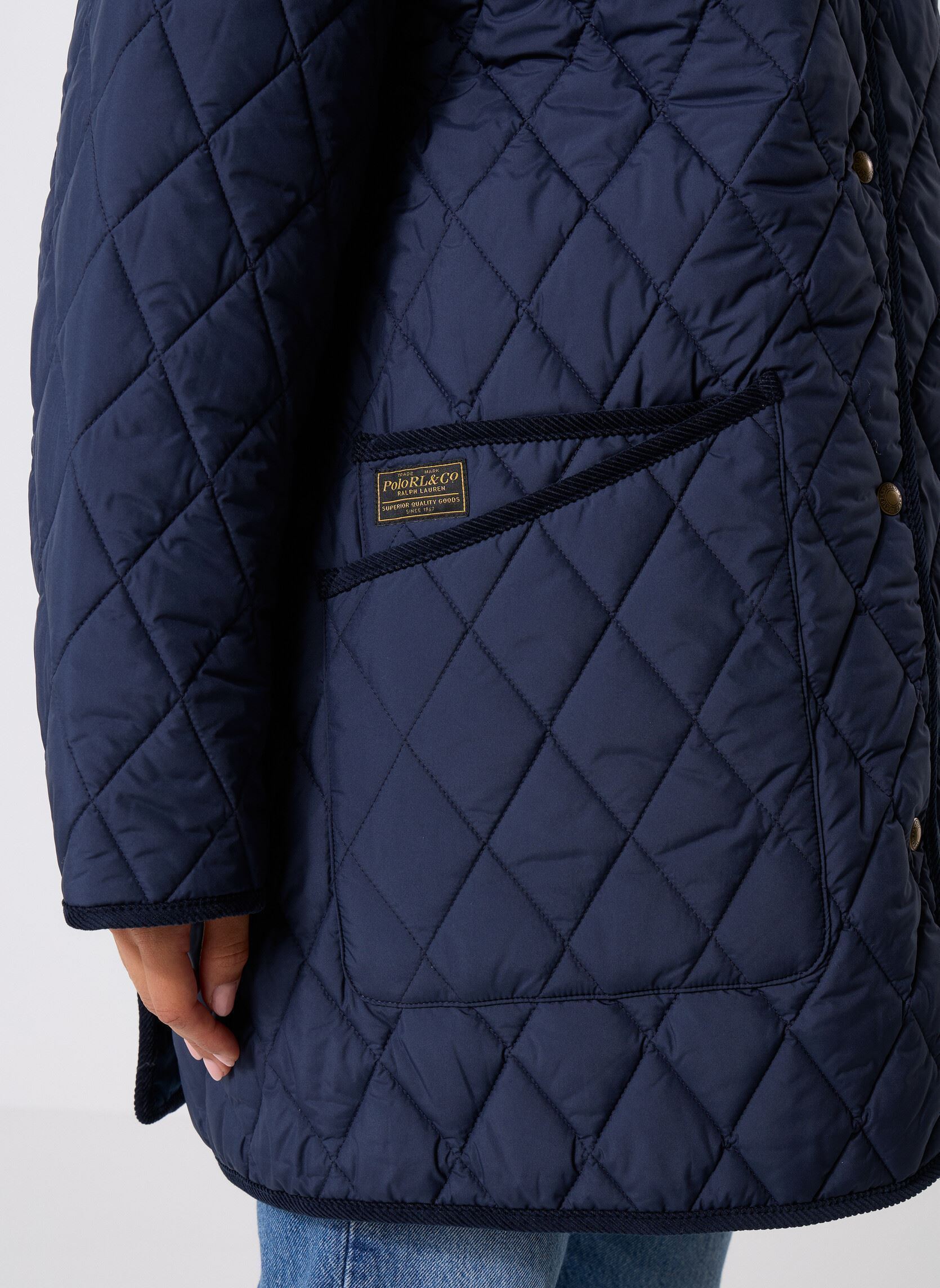 Blousons Woven-Coat femme bleu Polo Ralph Lauren Blousons Woven-Coat femme bleu RL NAVY