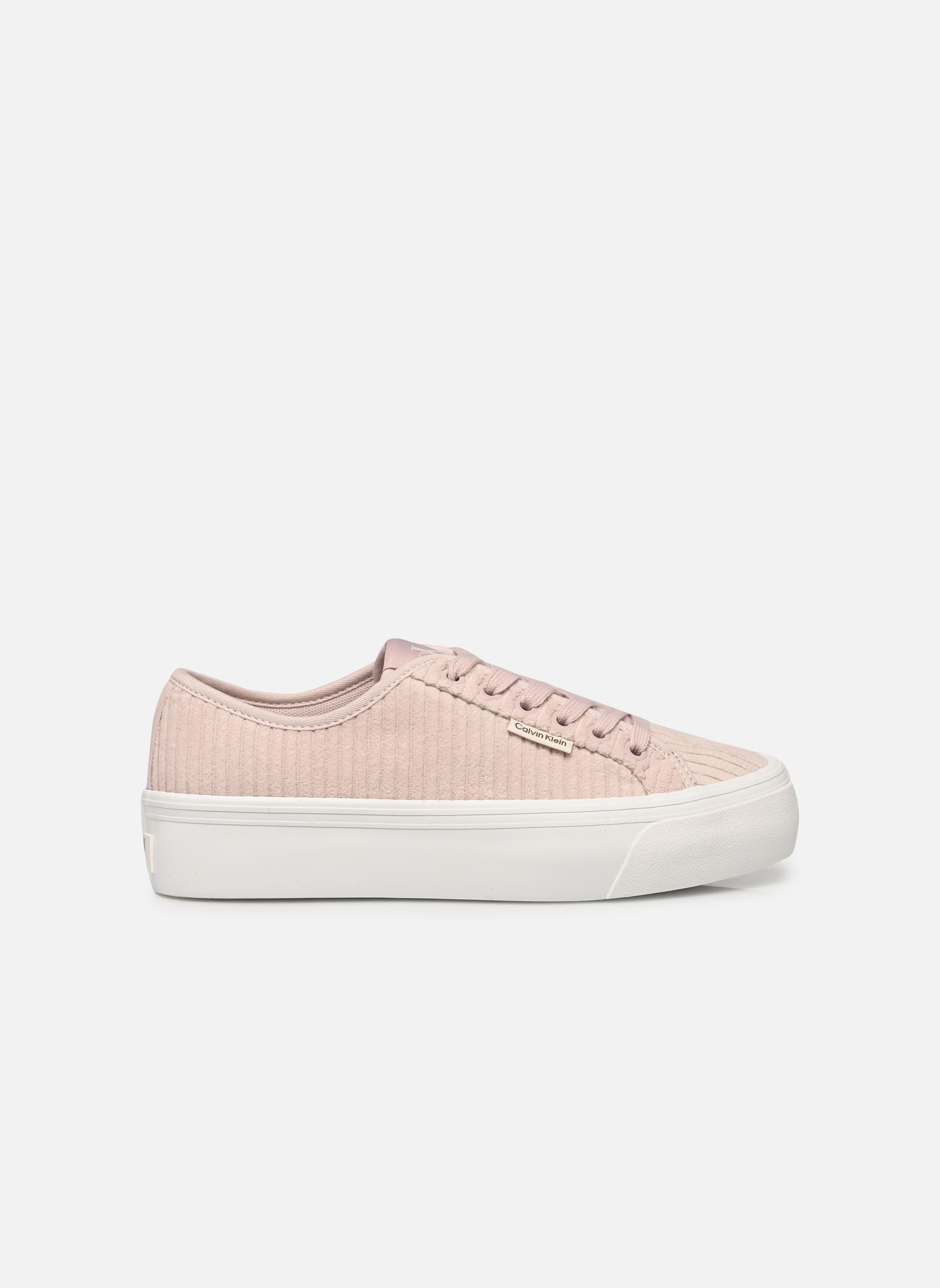 Baskets VULC FLATF LACE UP CORDUROY CK femme rose Calvin Klein Baskets VULC FLATF LACE UP CORDUROY CK femme rose HUSHED PINK