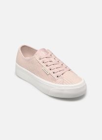 Baskets VULC FLATF LACE UP CORDUROY CK femme rose