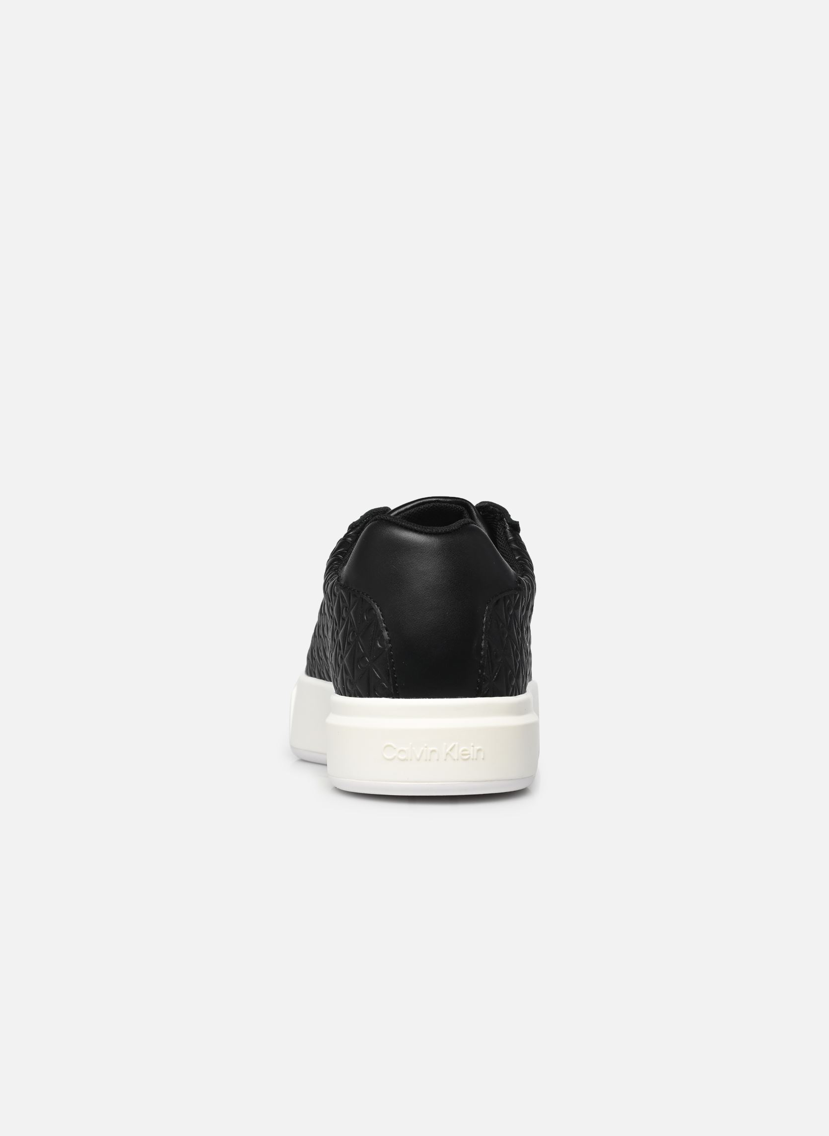 Baskets BASKET LACE UP LTH AOP femme noir Calvin Klein Baskets BASKET LACE UP LTH AOP femme noir BLACK