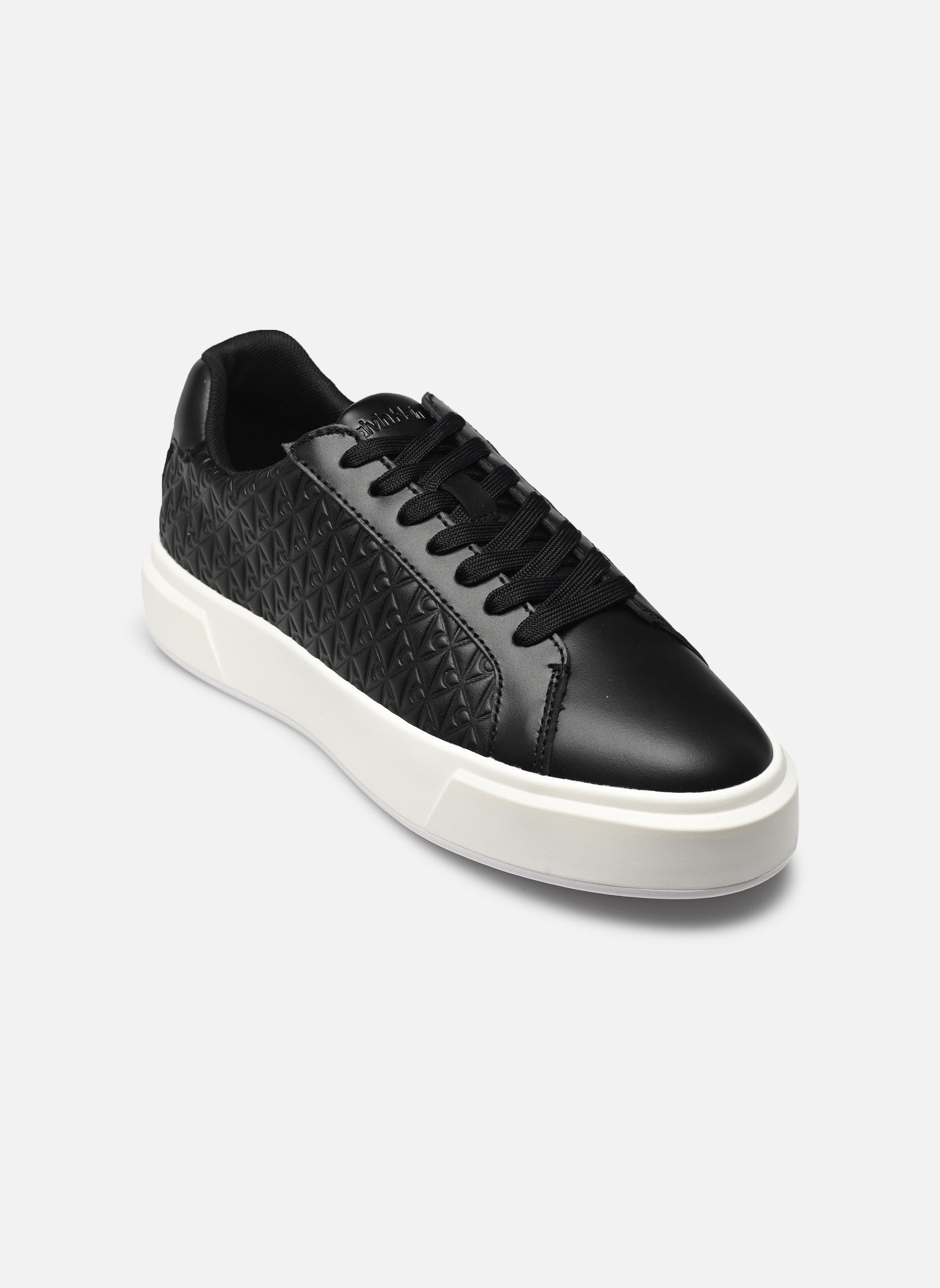 Baskets Calvin Klein BASKET LACE UP LTH AOP pour Femme