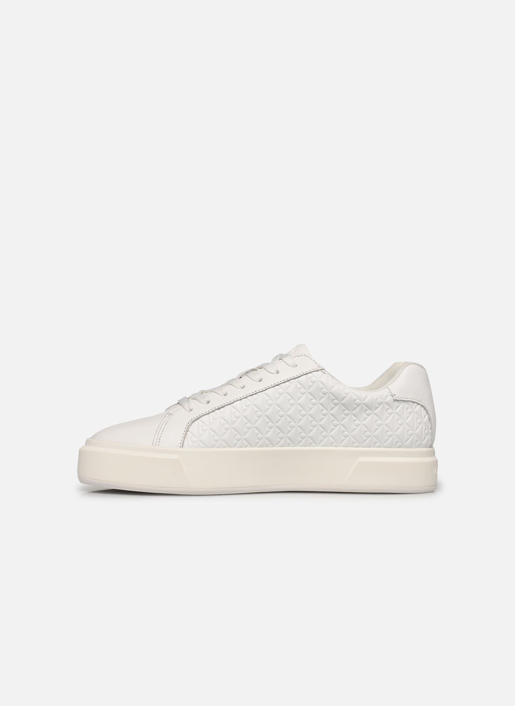Sneakers BASKET LACE UP LTH AOP dames wit Calvin Klein Sneakers BASKET LACE UP LTH AOP dames wit BRIGHT WHITE