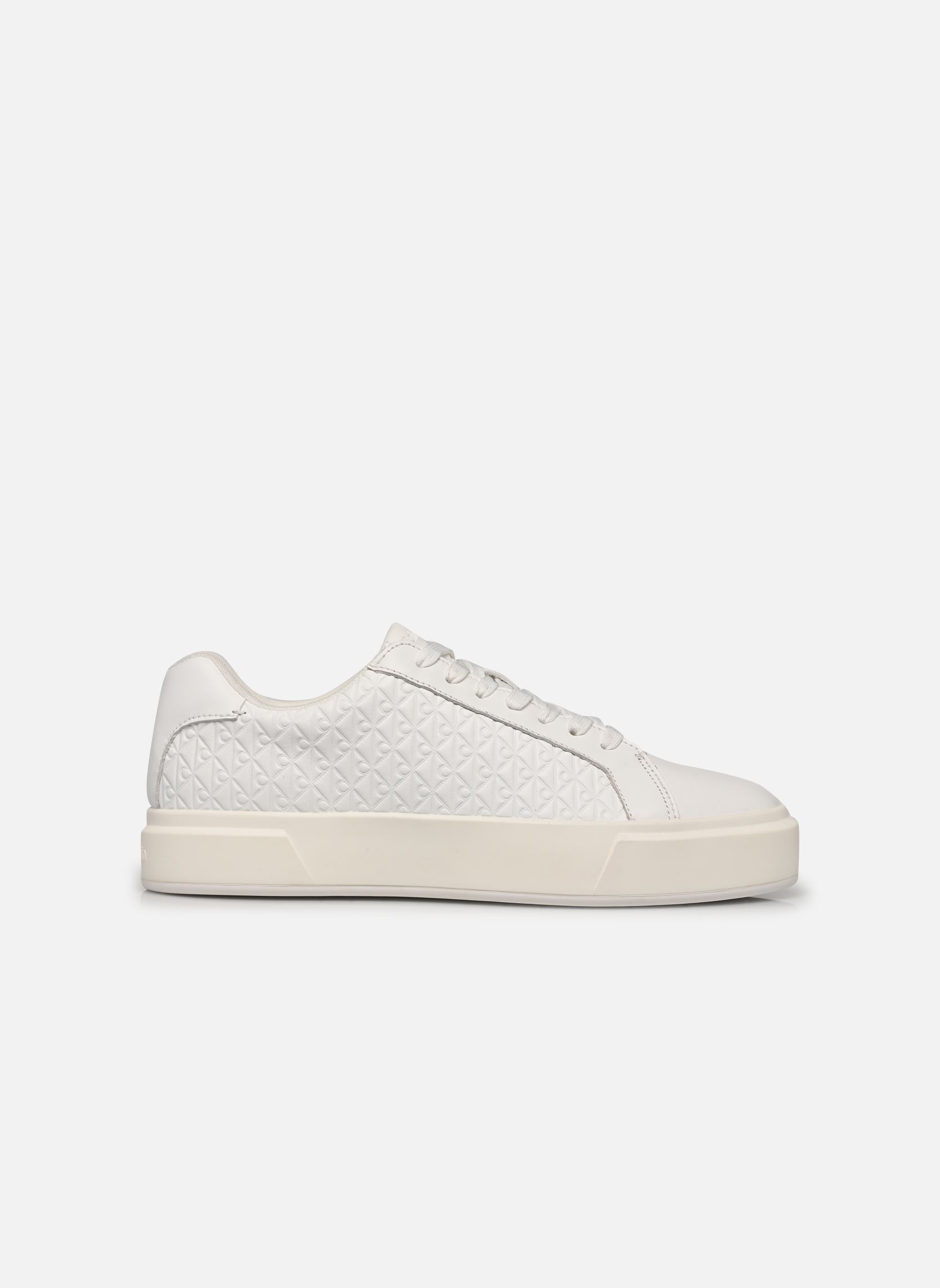 Sneakers BASKET LACE UP LTH AOP dames wit Calvin Klein Sneakers BASKET LACE UP LTH AOP dames wit BRIGHT WHITE