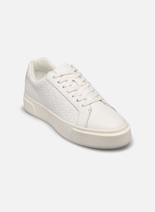 Calvin Klein Sneakers BASKET LACE UP LTH AOP dames wit