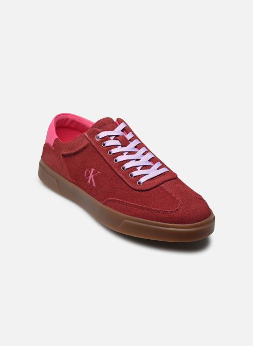 Calvin Klein Baskets basses LOW PRO CUPS LACE UP SUE MIX MG femme rouge