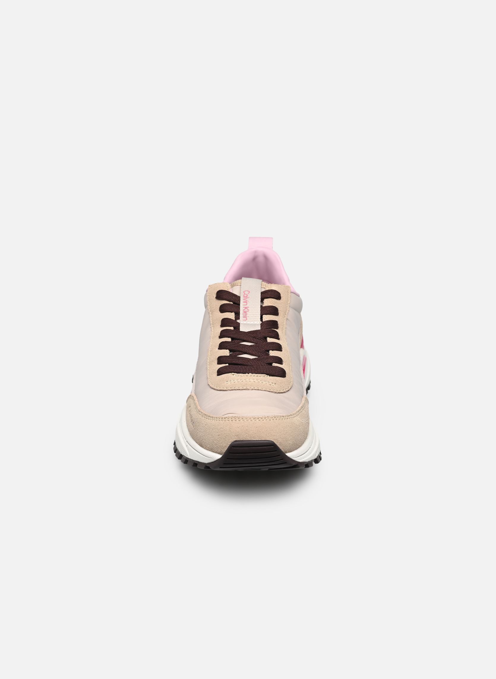 Baskets HIKE RUNNER MG NYLON MIX femme beige Calvin Klein Baskets HIKE RUNNER MG NYLON MIX femme beige CHATEAU/SILVER MINK/PINK