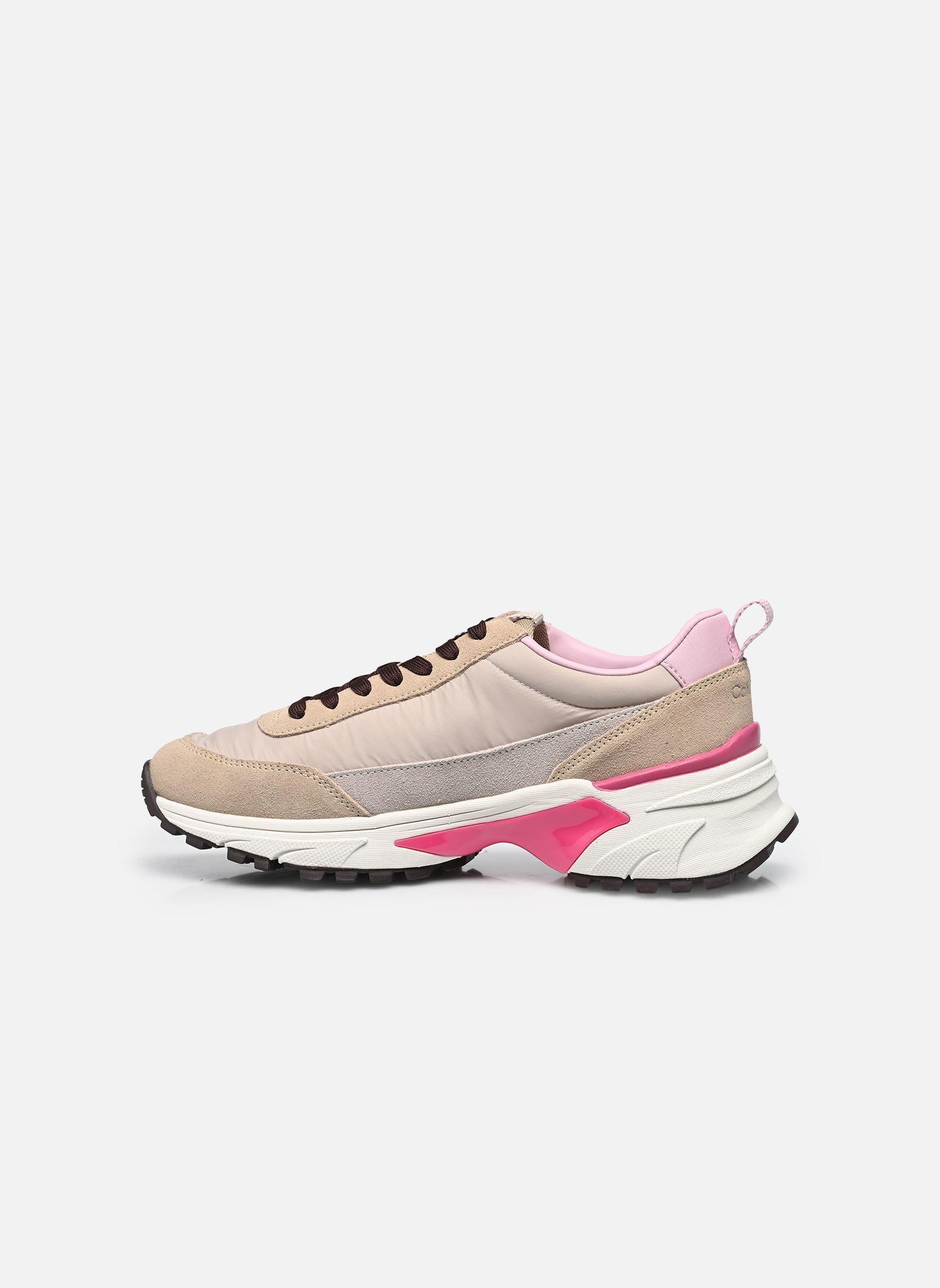 Baskets HIKE RUNNER MG NYLON MIX femme beige Calvin Klein Baskets HIKE RUNNER MG NYLON MIX femme beige CHATEAU/SILVER MINK/PINK