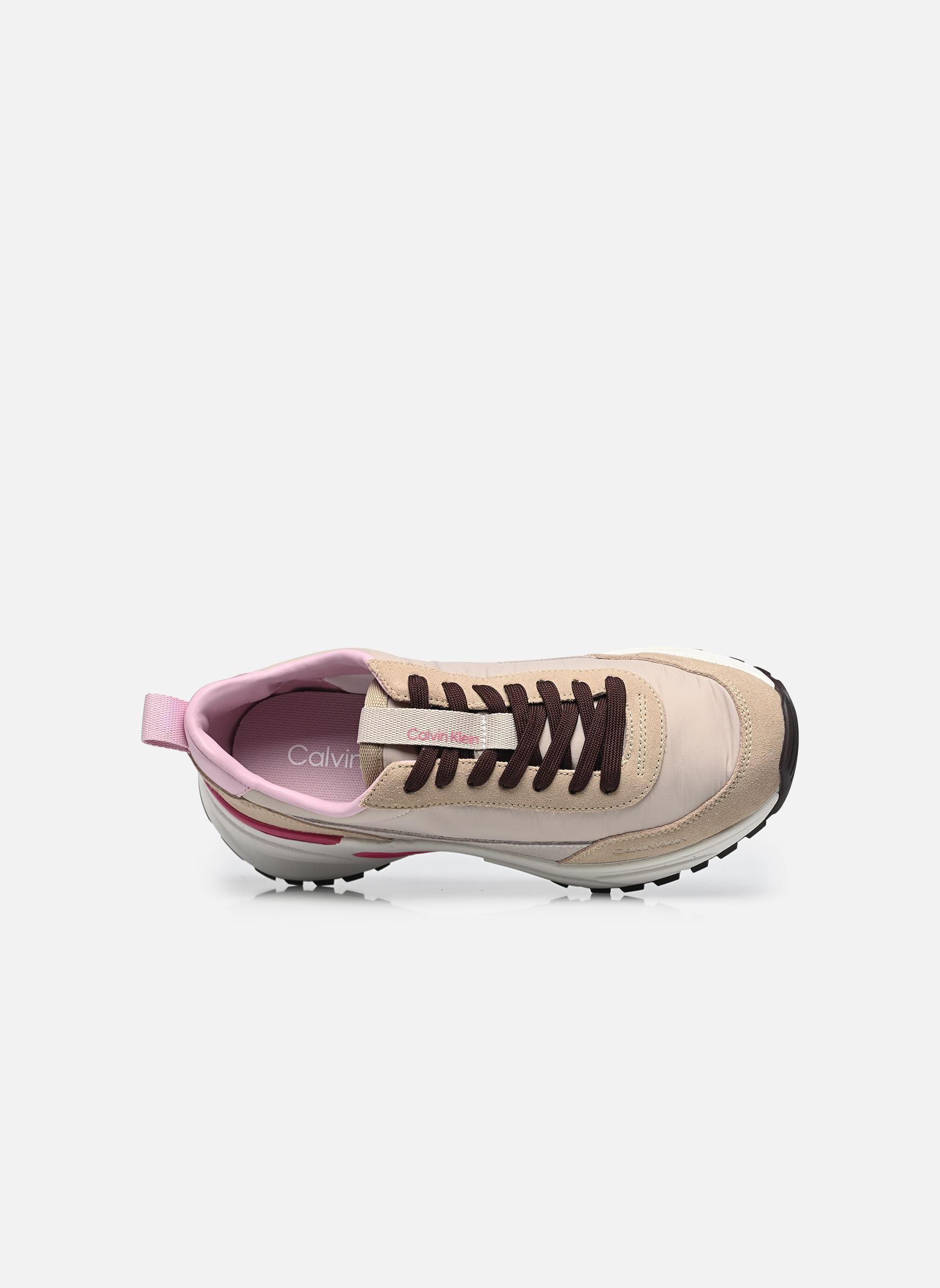 Baskets HIKE RUNNER MG NYLON MIX femme beige Calvin Klein Baskets HIKE RUNNER MG NYLON MIX femme beige CHATEAU/SILVER MINK/PINK