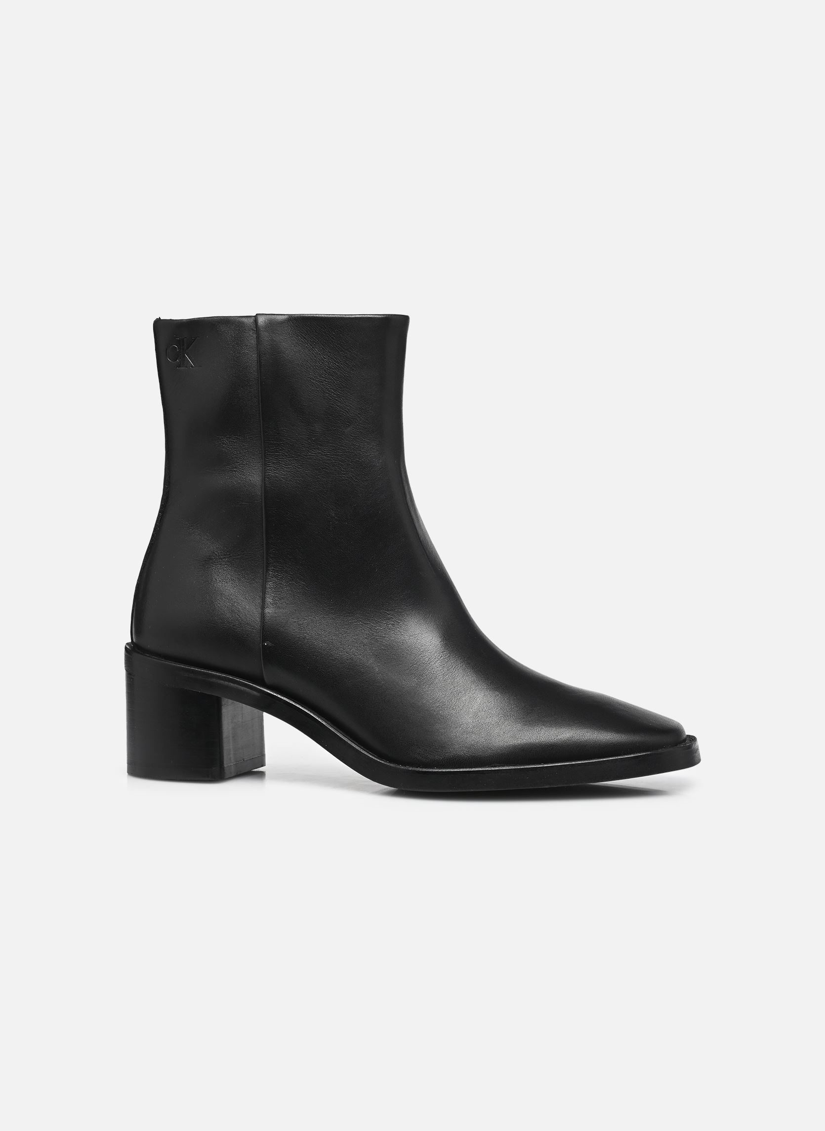 Stiefeletten und Stiefel BLOCK HEEL ZIP BOOT LTH damen schwarz Calvin Klein Stiefeletten und Stiefel BLOCK HEEL ZIP BOOT LTH damen schwarz CK BLACK