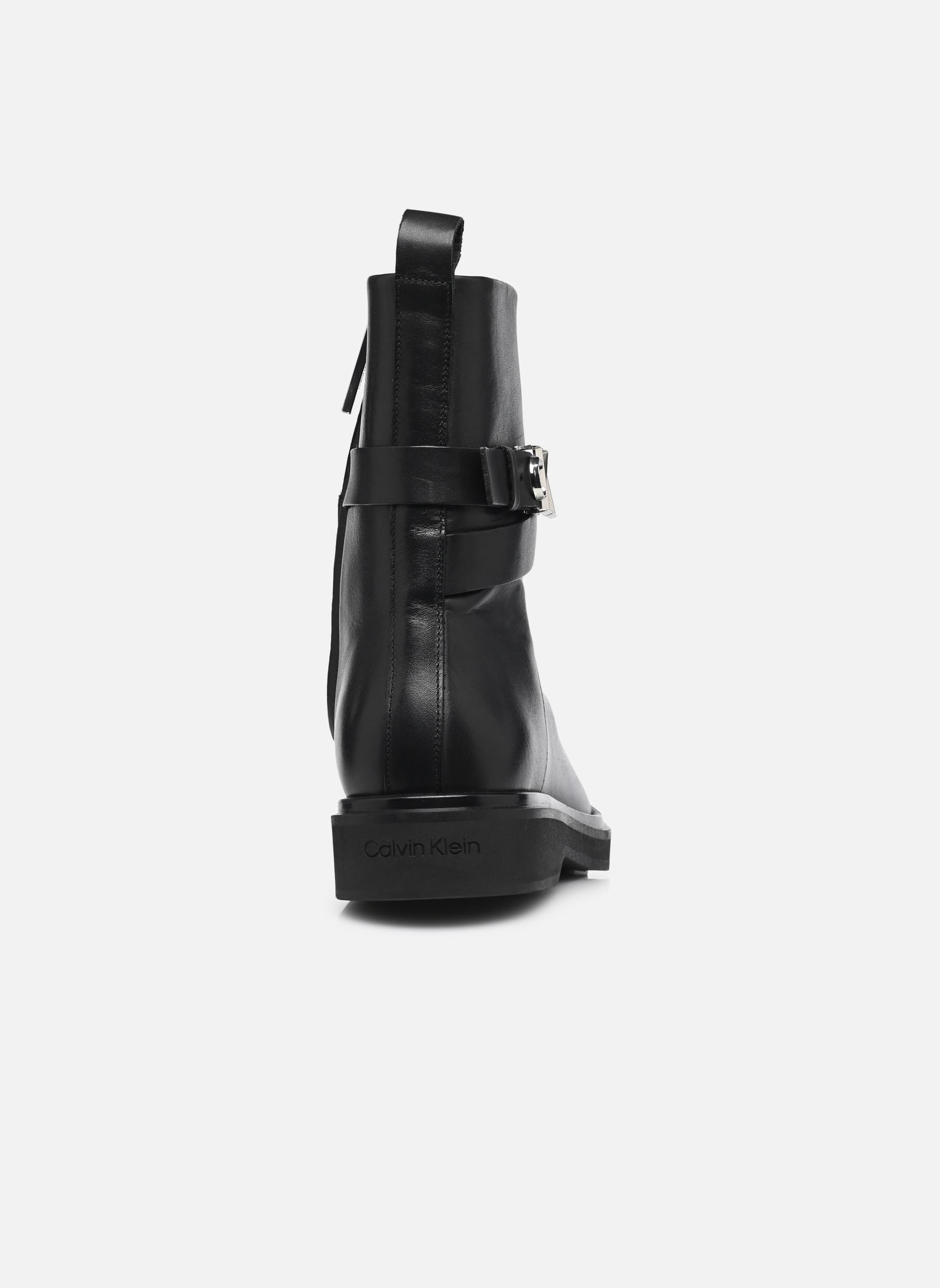 Cowboy boots ANKLE BOOT W/ METAL LOGO dames zwart Calvin Klein Cowboy boots ANKLE BOOT W/ METAL LOGO dames zwart CK BLACK