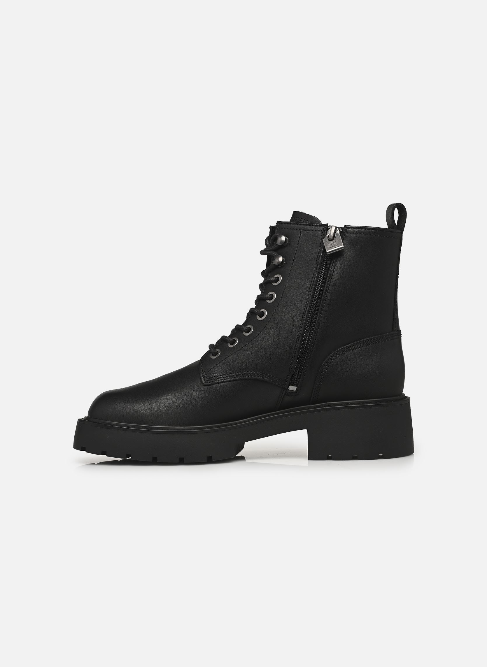 Bottines à lacets CHUNKY LACE UP ZIP BOOT femme noir Calvin Klein Bottines à lacets CHUNKY LACE UP ZIP BOOT femme noir CK BLACK