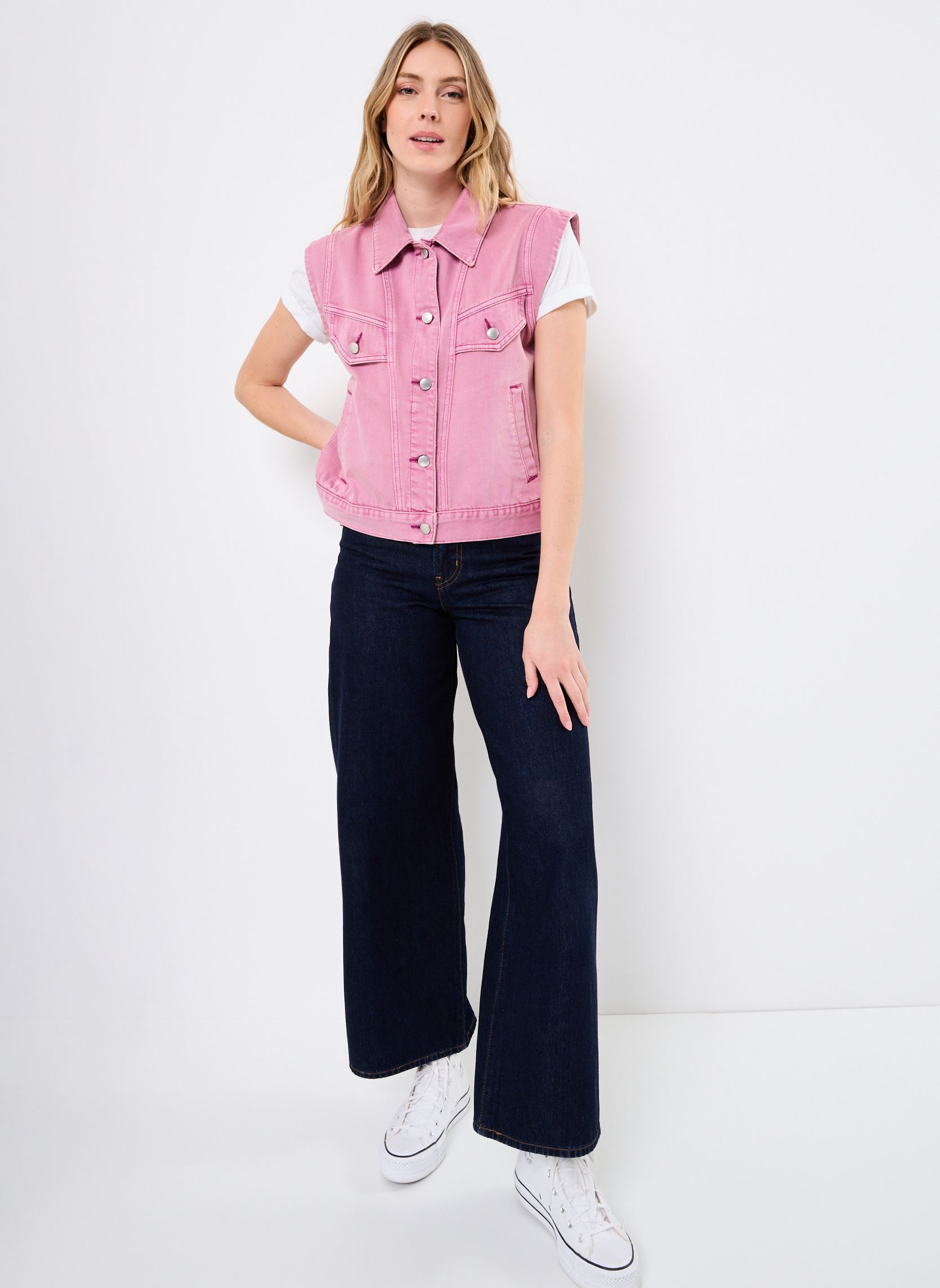 Spijkerjassen DIDO VESTE dames roze Suncoo Spijkerjassen DIDO VESTE dames roze ROSE