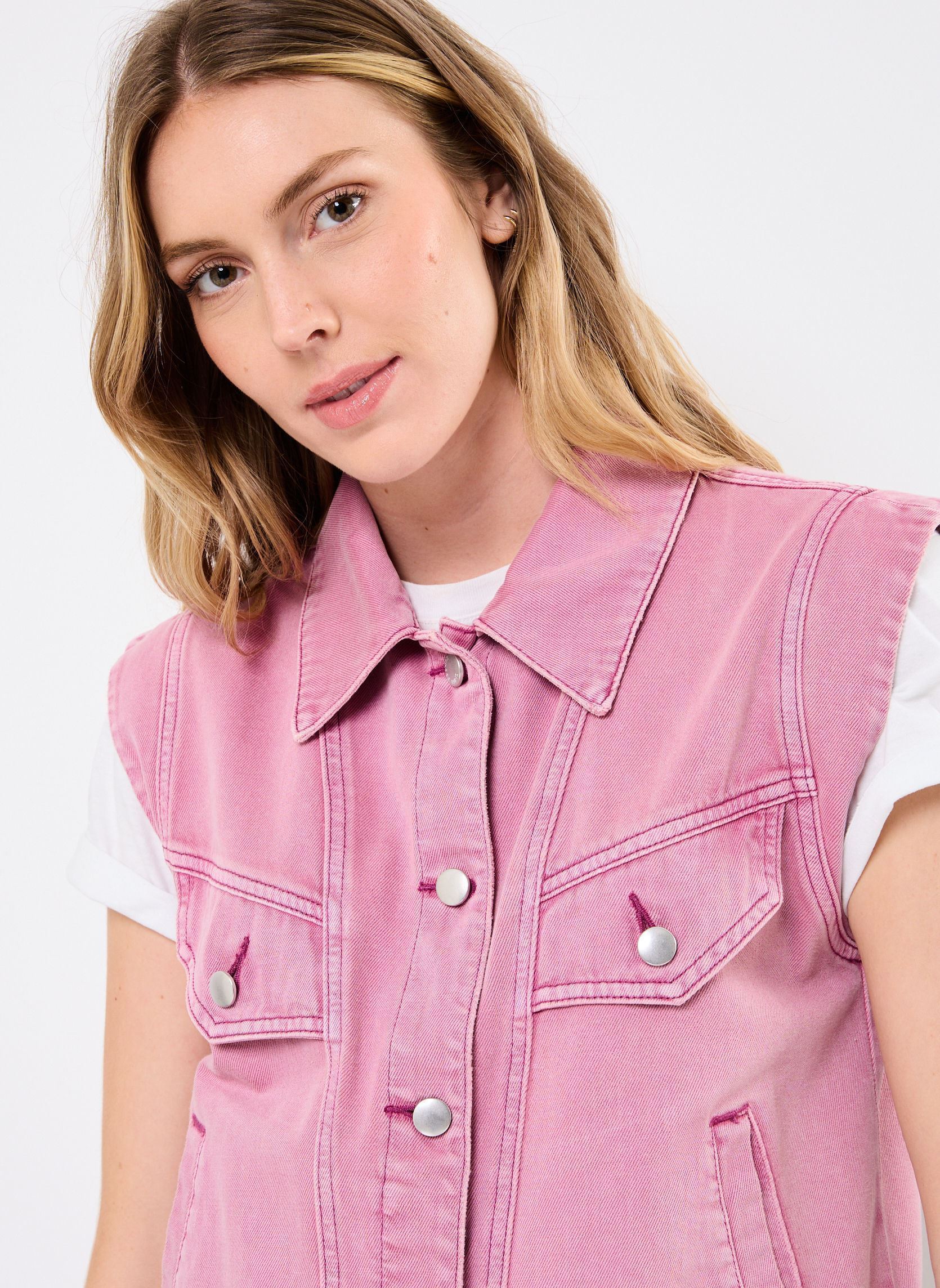 Spijkerjassen DIDO VESTE dames roze Suncoo Spijkerjassen DIDO VESTE dames roze ROSE