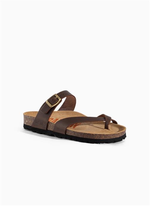 Bayton Mules en cuir DIANE femme marron