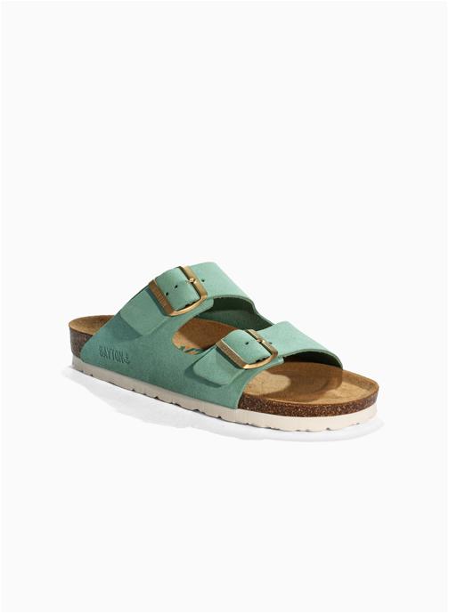 Bayton Mules en cuir suédé ATLAS femme bleu