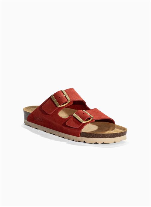 Bayton Mules en cuir suédé ATLAS femme orange