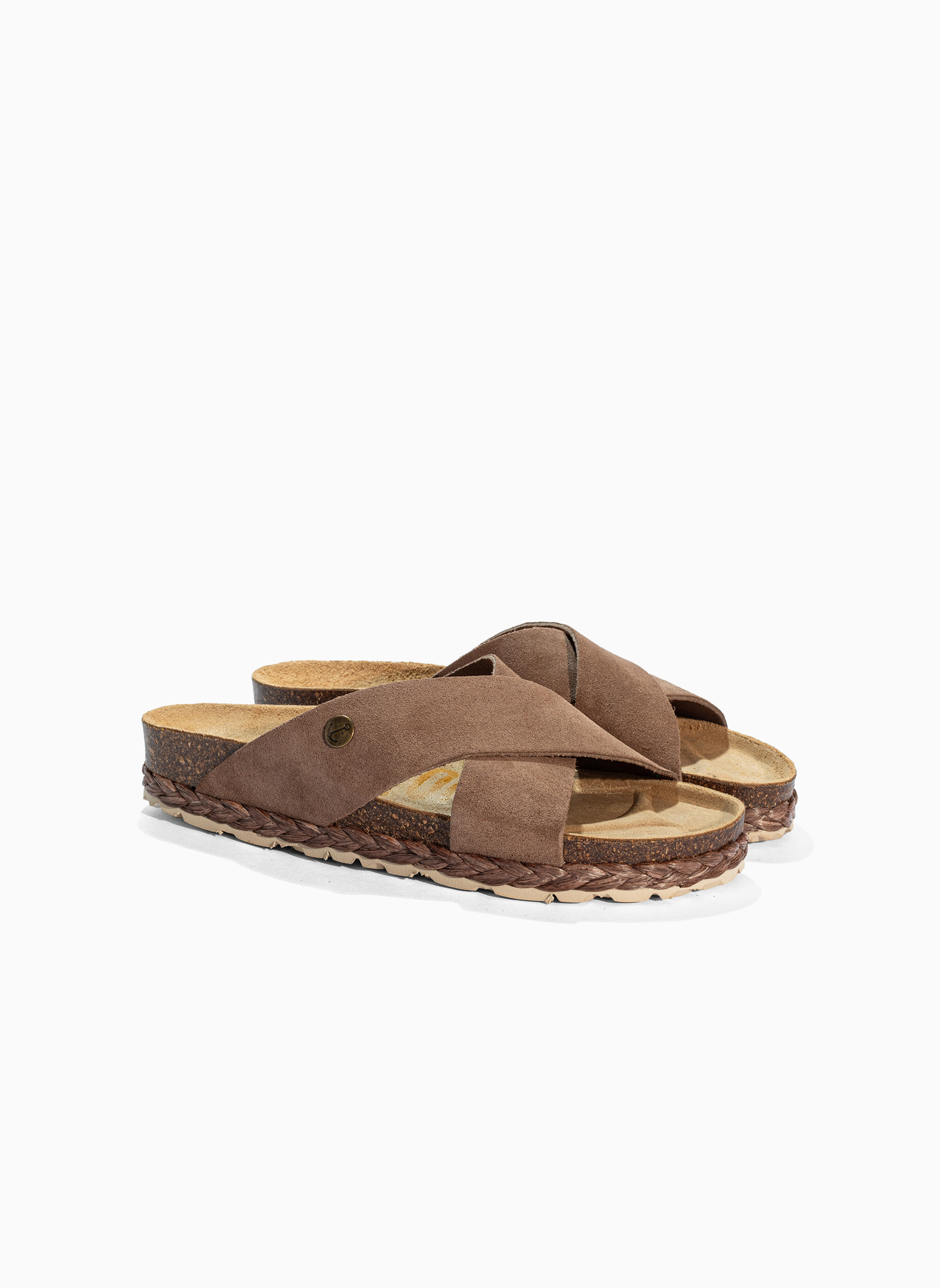 Mules en cuir suédé BURGOS femme beige Bayton Mules en cuir suédé BURGOS femme beige Beige