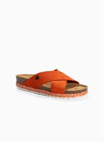 Mules en cuir suédé BURGOS femme beige