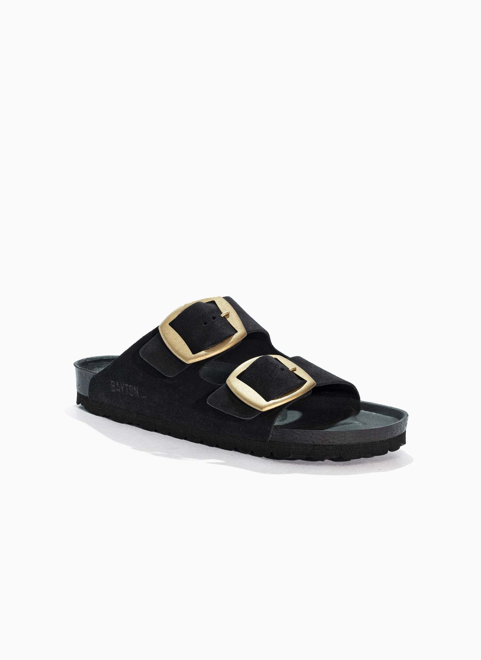 Mules en cuir suédé ALICANTE femme noir Bayton Mules en cuir suédé ALICANTE femme noir Noir