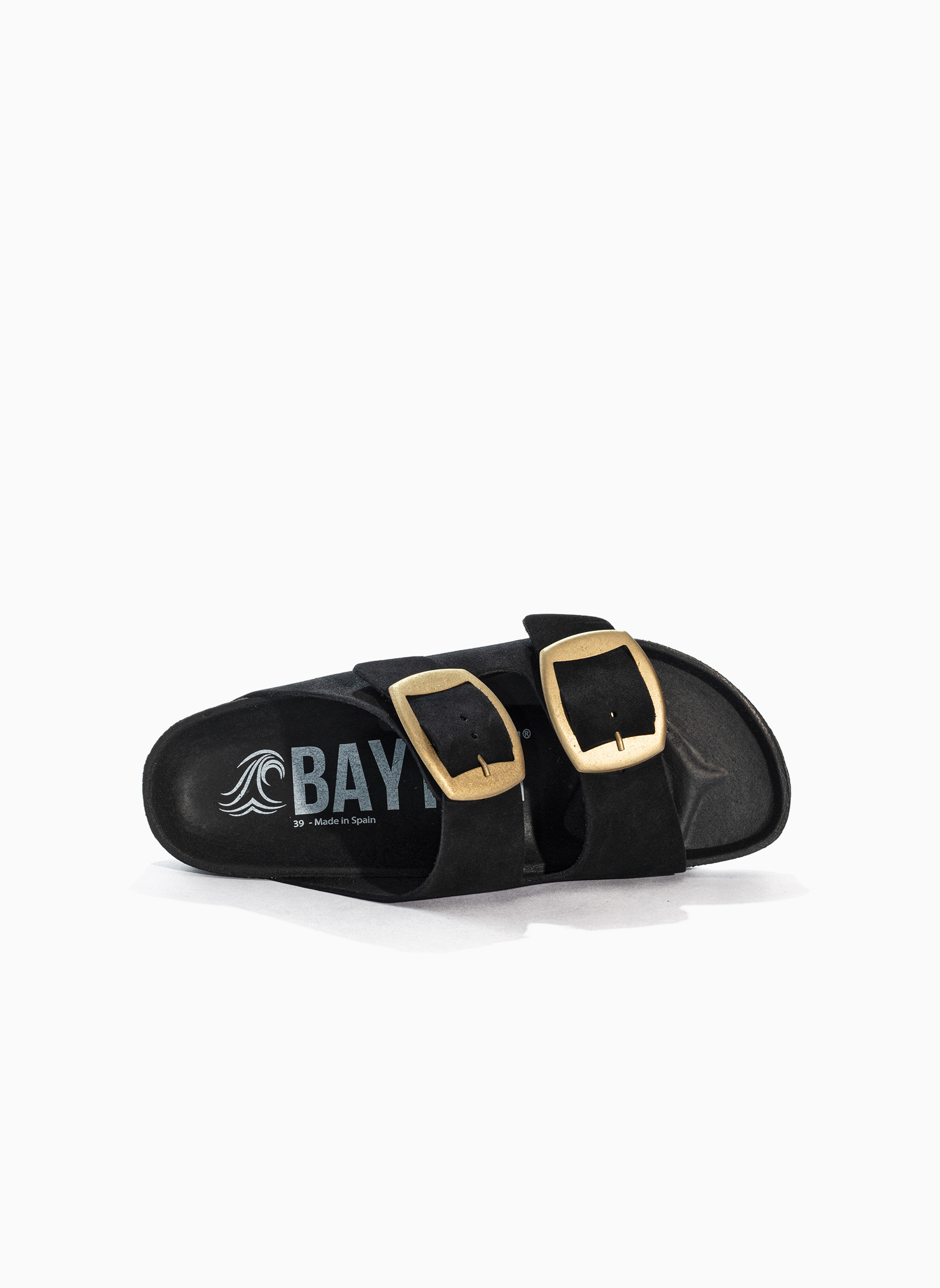 Mules en cuir suédé ALICANTE femme noir Bayton Mules en cuir suédé ALICANTE femme noir Noir