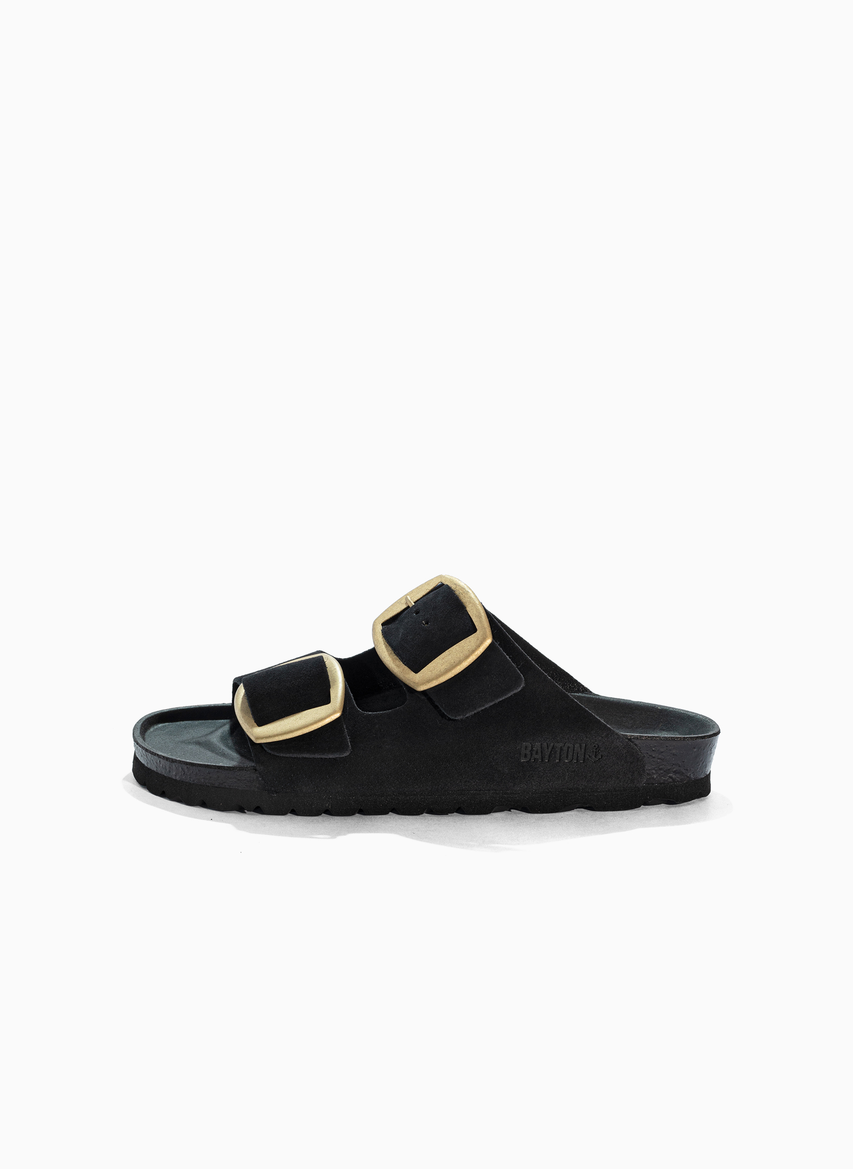 Mules en cuir suédé ALICANTE femme noir Bayton Mules en cuir suédé ALICANTE femme noir Noir