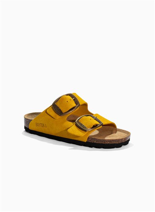 Bayton Mules en cuir suédé ALICANTE femme jaune