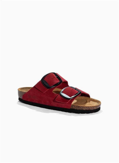 Bayton Mules en cuir suédé ALICANTE femme rouge