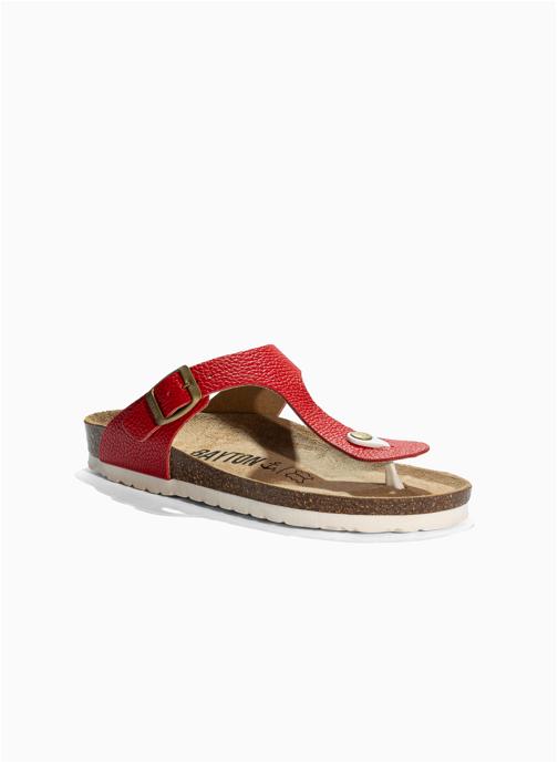 Bayton Mules en cuir MERCUR femme rouge