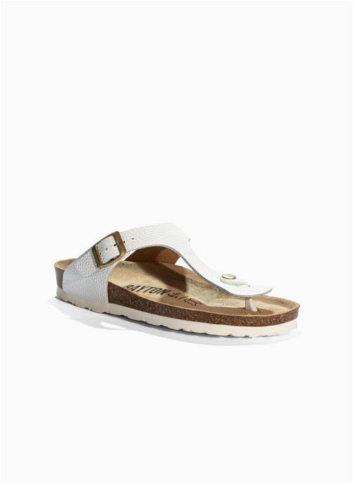 Bayton Mules en cuir MERCUR femme blanc