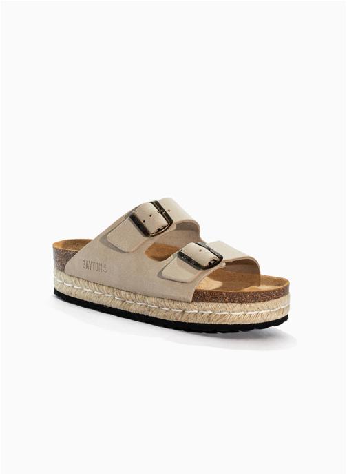 Bayton Mules en cuir suédé ATLAS femme beige
