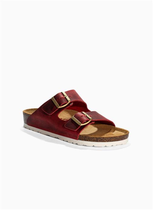 Bayton Mules en cuir ATLAS femme rouge