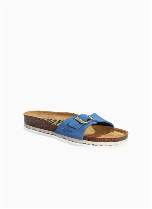 Bayton Mules en cuir suédé ZEPHYR femme bleu