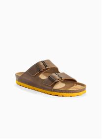 Mules et sabots en cuir ATLAS fille noir