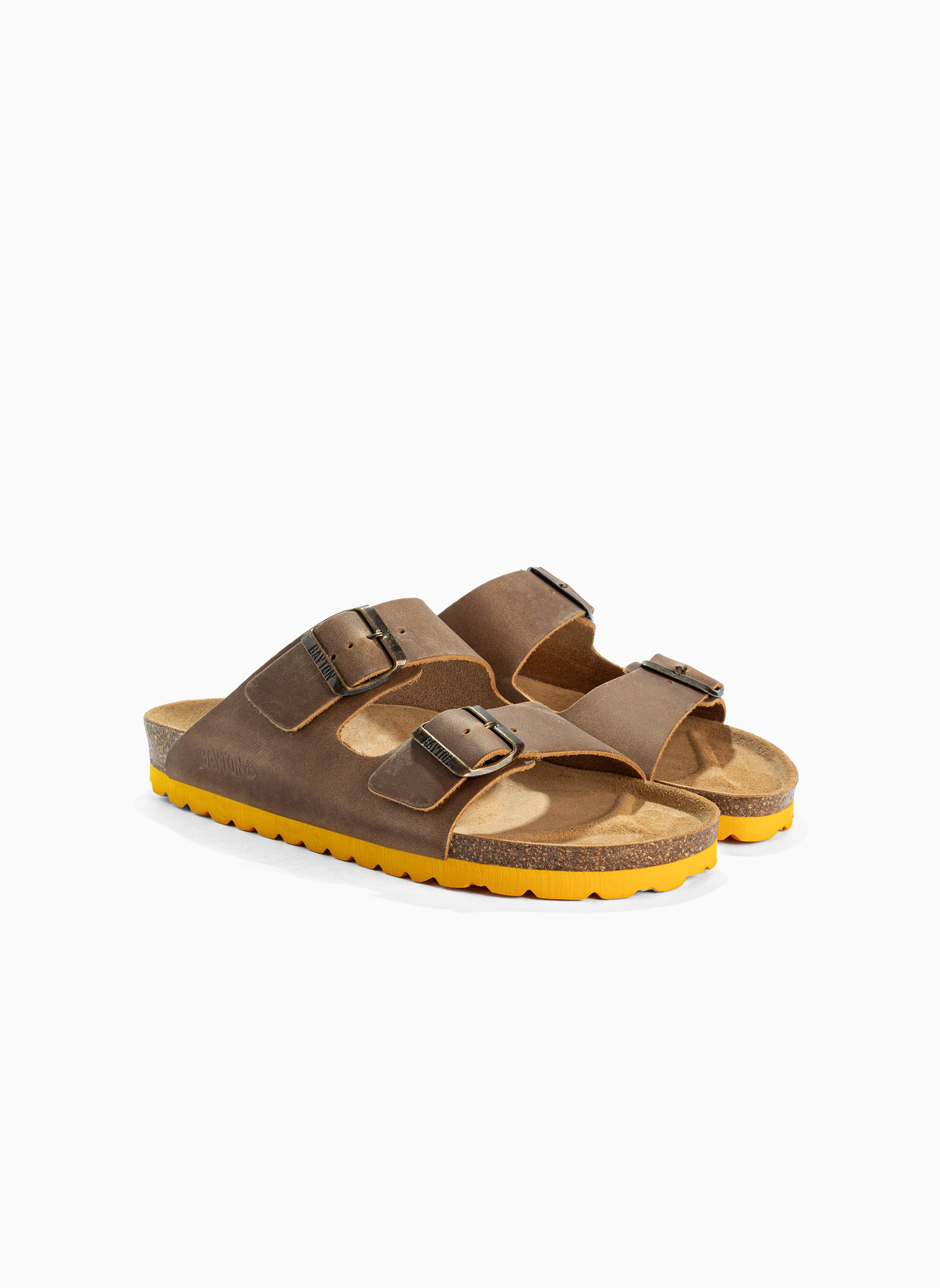Mules et sabots en cuir ATLAS fille marron Bayton Mules et sabots en cuir ATLAS fille marron Marron